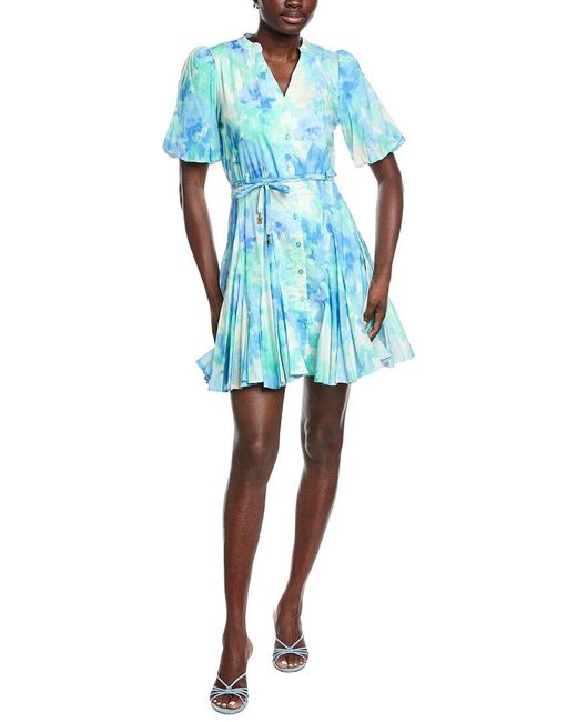 Taylor Blue Printed Mini Dress