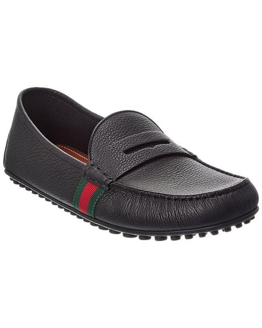 Gucci Black Leather Loafer for men