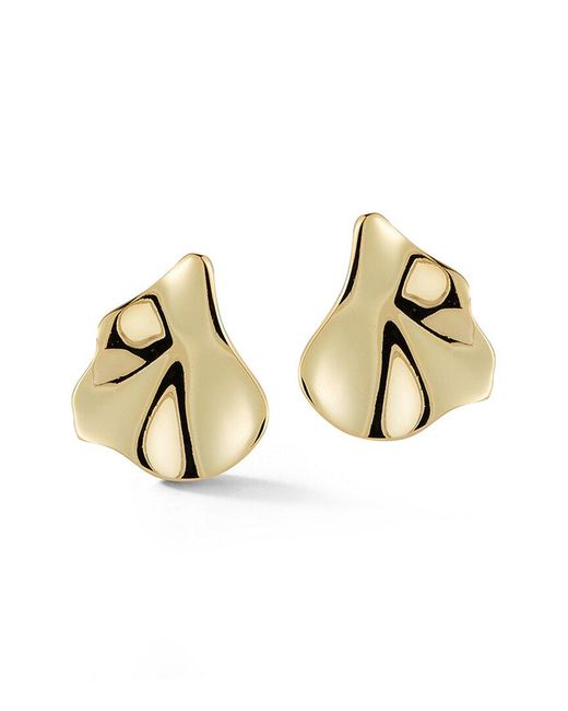 Glaze Jewelry Metallic 14k Over Silver Concave Earrings