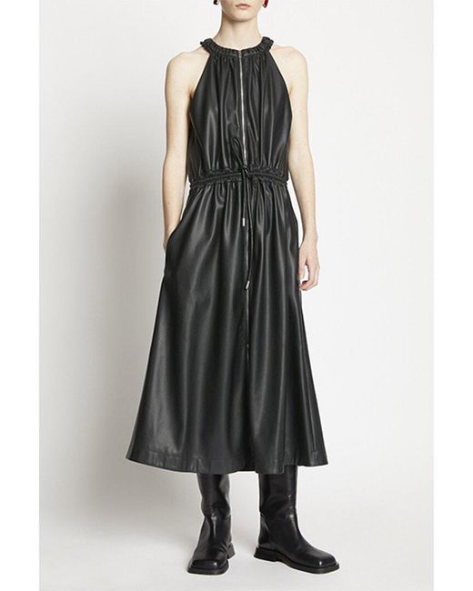 Proenza Schouler Black Drawstring Sleeveless Dress