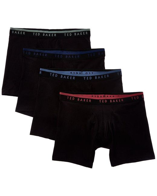 Ted Baker Black 4Pk Boxer Brief for men