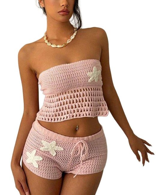 Homeyee Brown 2Pc Top & Short Set