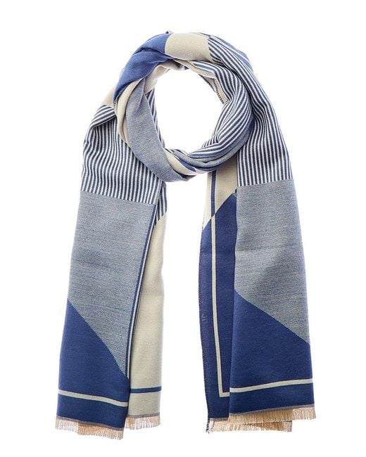 Saachi Blue All About The Angles Reversible Scarf