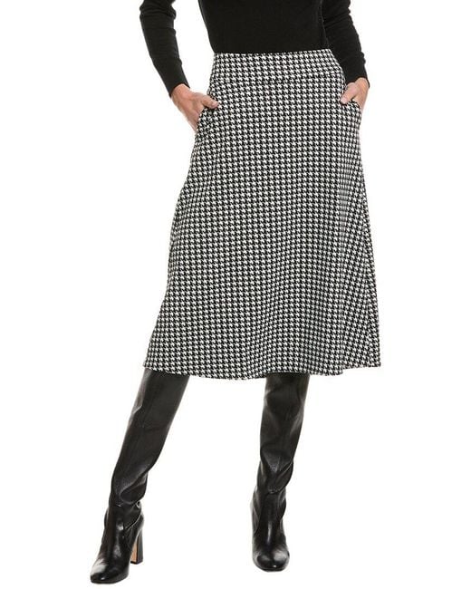 Cabi Gray Houndstooth Skirt