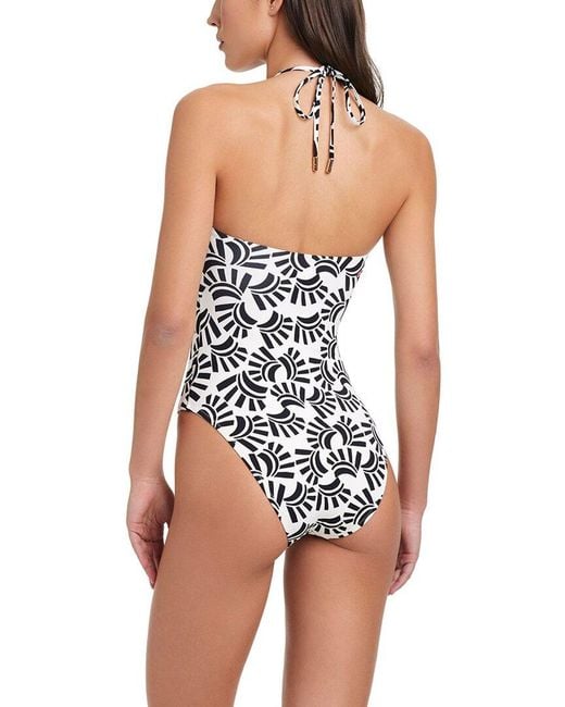 Red Carter Blue Eyecatcher Keyhole One-Piece