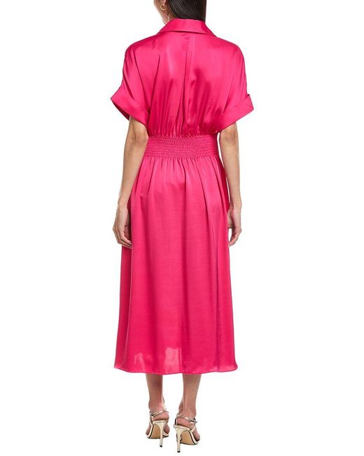 Ramy Brook Pink Kayleigh Midi Dress