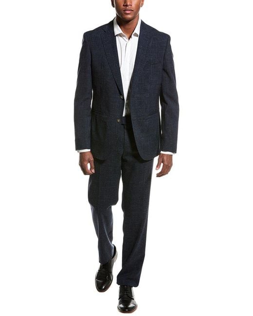 Boss Black Boss Hugo Boss 2Pc Huge Slim Fit Wool & Linen-Blend Suit for men