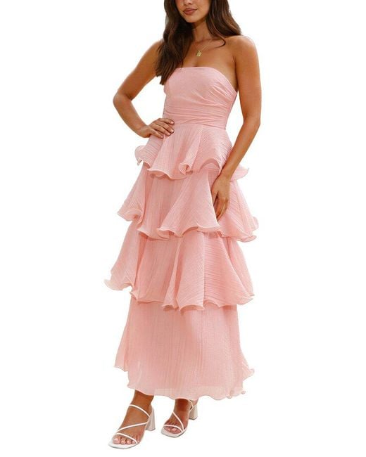 LEON GORI Pink Maxi Dress
