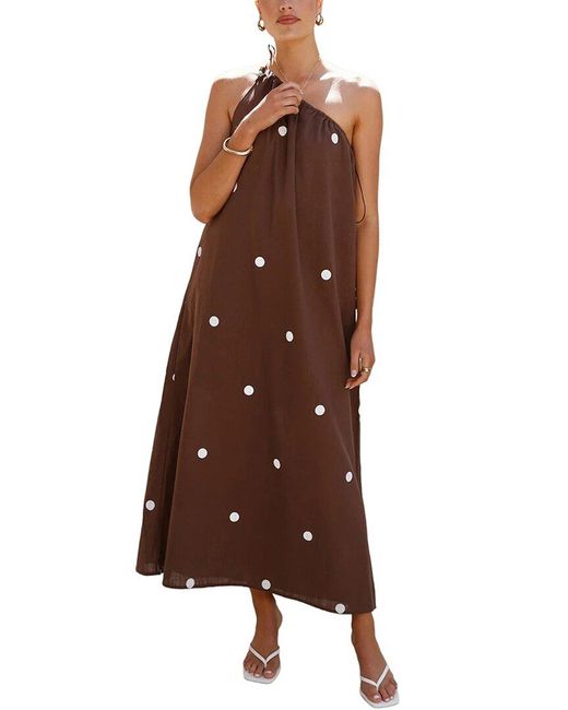 LOEY Brown Midi Dress