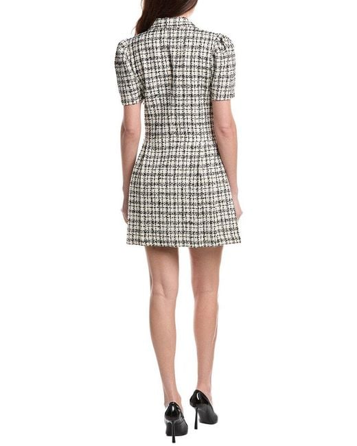 FLORA BEA NYC White Gilian Tweed Blazer Dress