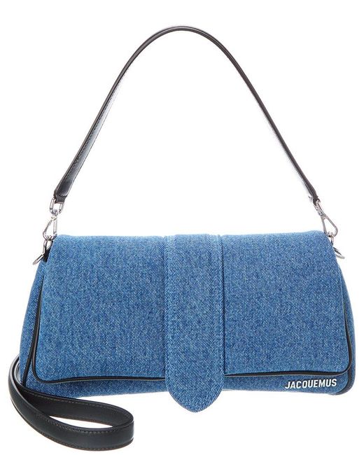 Jacquemus Blue Le Bambinou Denim & Leather Shoulder Bag