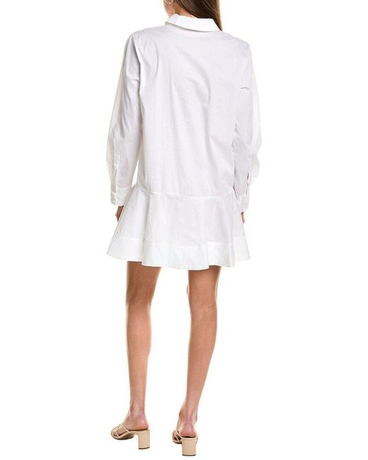 English Factory White Collared Flare Skirt Dress