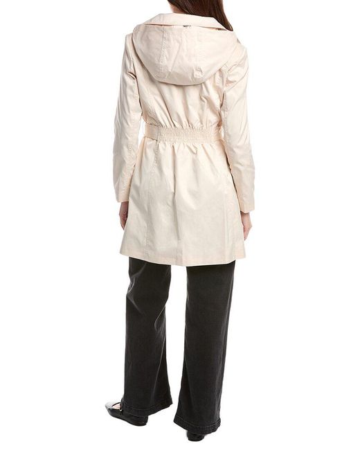 Sam Edelman Natural Double-Breasted Trench Coat