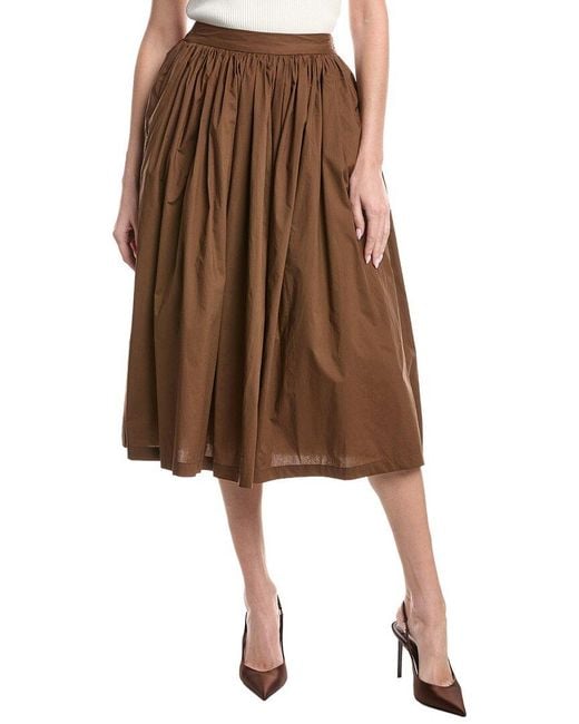 LUXE ALWAYS Brown A-Line Skirt