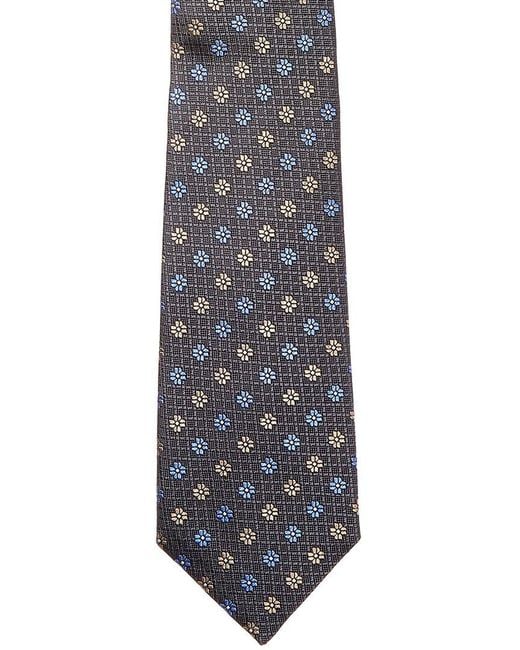 Canali Blue Flowers Silk Tie for men