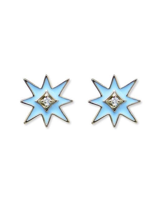 Anzie Blue 14K 0.01 Ct. Tw. Diamond Jac + Jo Earrings