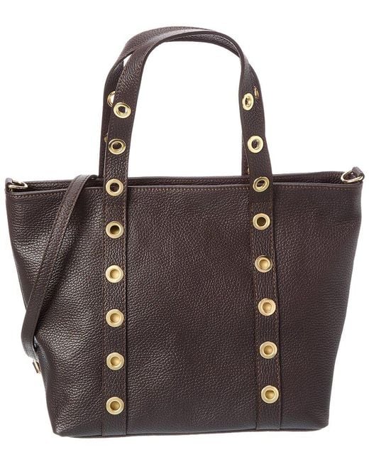 Isabella Rossetti Brown Stella27 Leather Studded Tote
