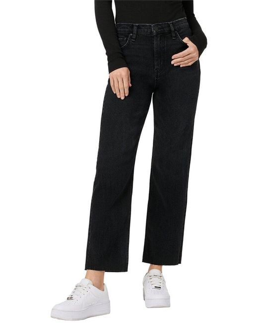 Hudson Black Remi High-Rise Straight Ankle Jean