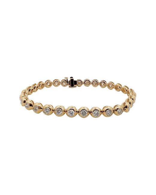 Prince Diamond & Jewelry Metallic 14K 4.54 Ct. Tw. Lab-Grown Diamond Tennis Bracelet