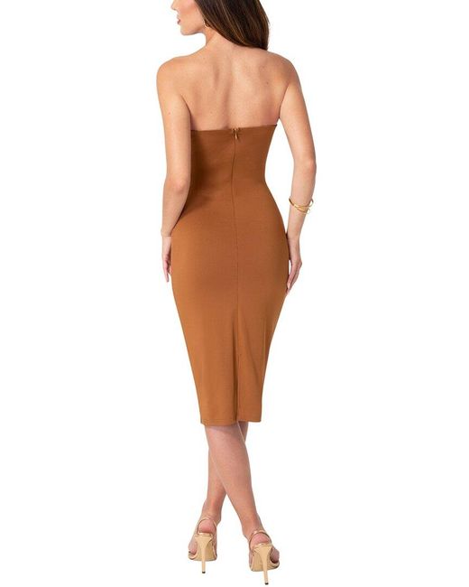 Bebe Brown Bodycon Midi Dress