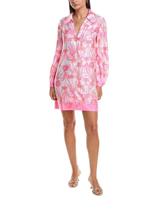 Lilly Pulitzer Pink Iralanne Popover Mini Dress