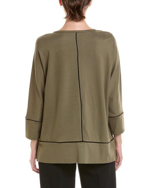 Jones New York Green Dolman Sleeve Tunic