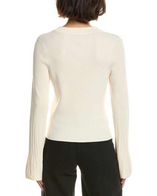 Rag & Bone White Austen V-Neck Sweater
