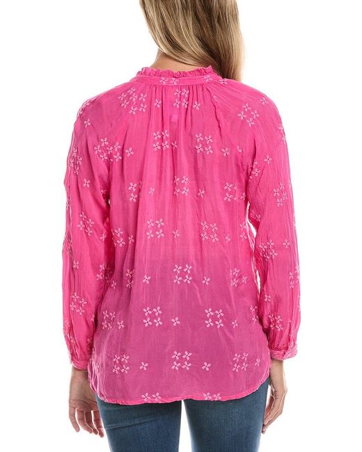 Johnny Was Pink Molli Blouse