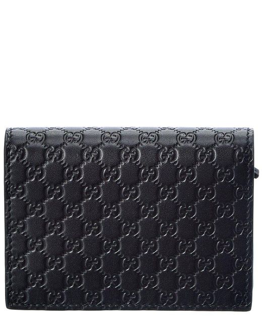 Gucci Black GG Leather Bifold Wallet for men