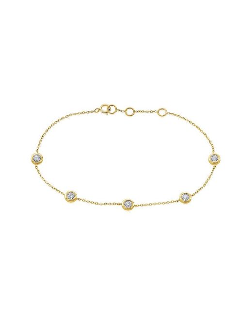 Sabrina Designs White 14k 0.14 Ct. Tw. Diamond Station Bracelet