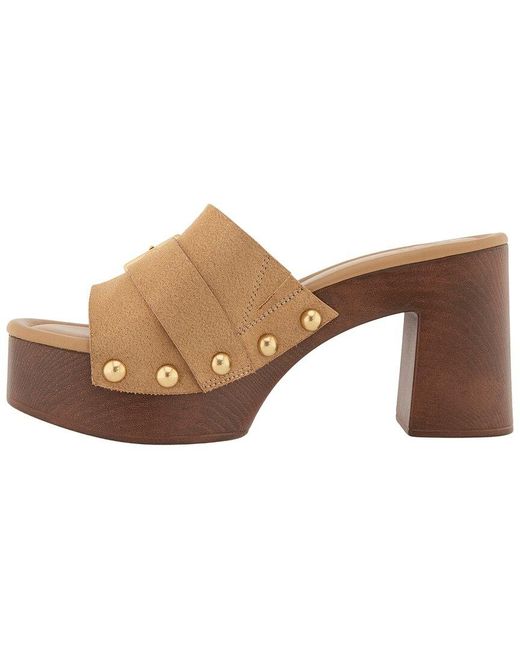 Rebecca Minkoff Brown Jade Wood Heel Sandal