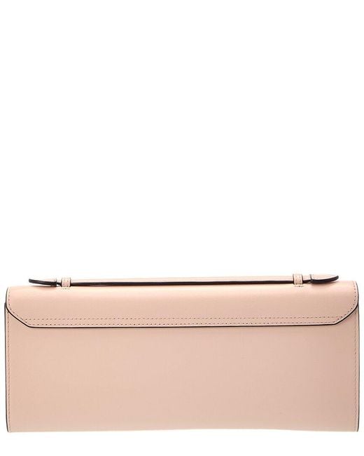 Furla Pink Clara Leather Crossbody Clutch