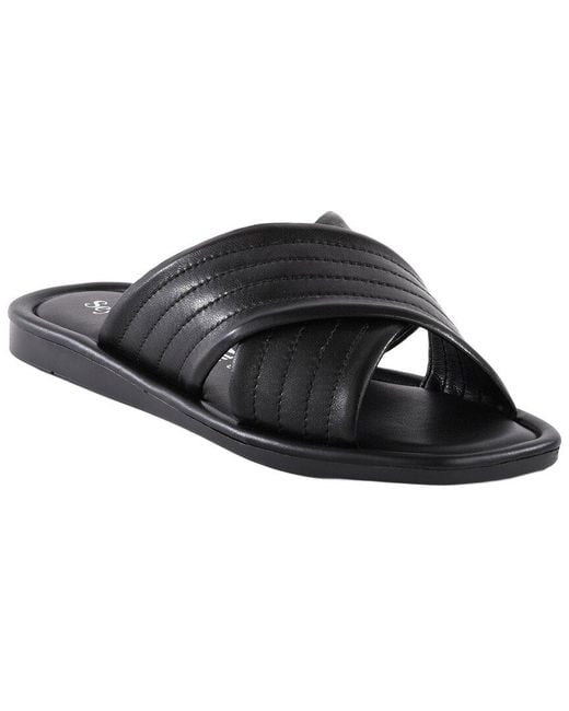Seychelles Black Courage Leather Slide
