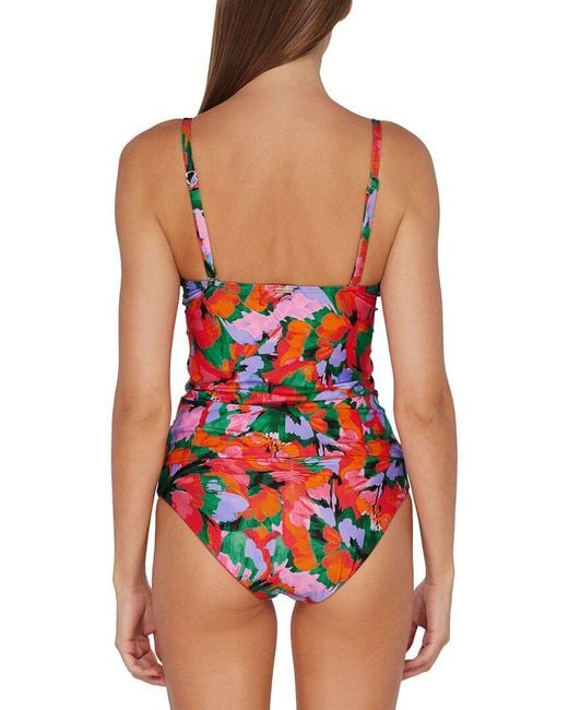 Sunsets Red Simone Tankini