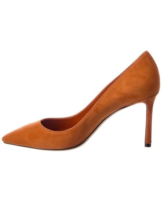 Jimmy Choo Brown Romy 85 Suede Pump