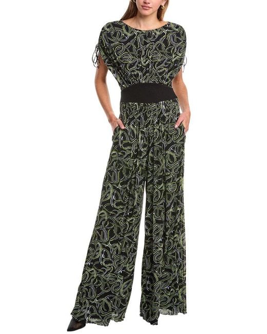 Diane von Furstenberg Green Andra Jumpsuit