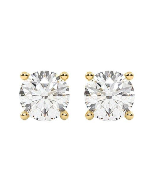Lab Grown Diamonds Metallic 14K 2.00 Ct. Tw. Lab-Grown Diamond Stud Earrings