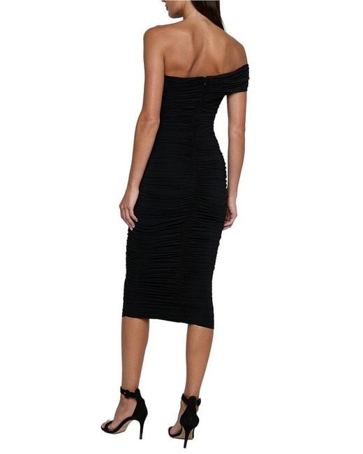 L'Agence Black Cheryl Midi Dress