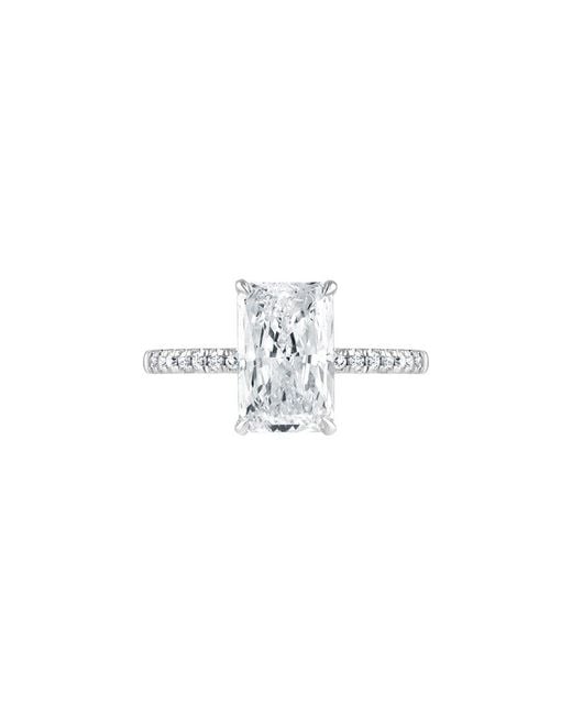 Lab Grown Diamonds White 14K 3.25 Ct. Tw. Lab-Grown Diamond Hidden Halo Engagement Ring