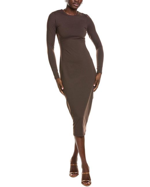 Susana Monaco Brown Stretch Midi Dress
