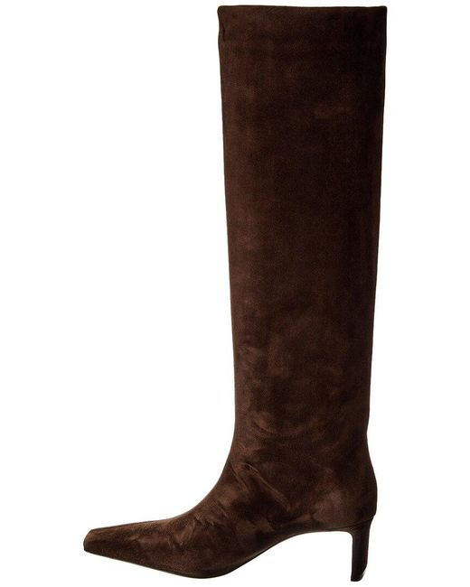 Khaite Brown Ona Suede Knee-High Boot