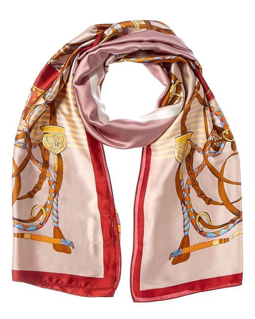 La Fiorentina Red Printed Scarf