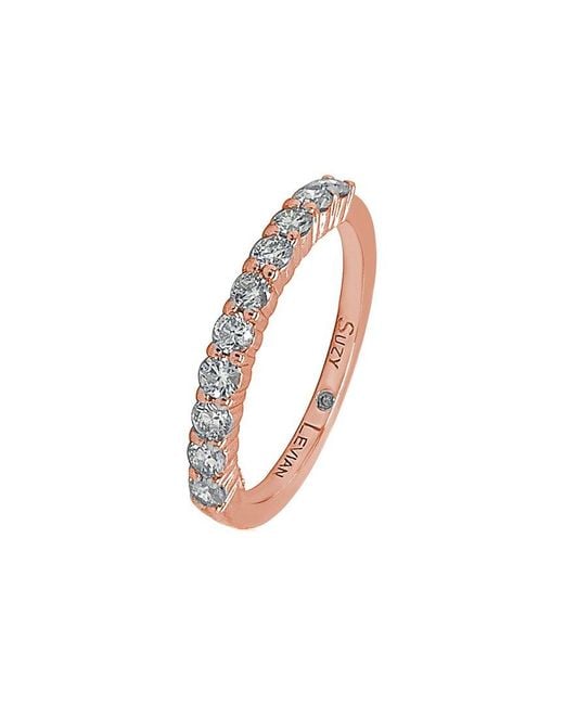 Suzy Levian White 14k Rose Gold 0.50 Ct. Tw. Diamond Half-eternity Ring