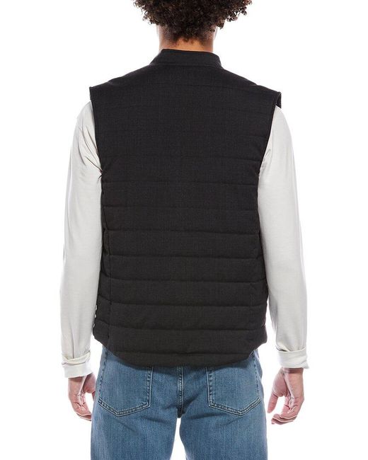 Eton of Sweden Black Padded Wool Vest for men