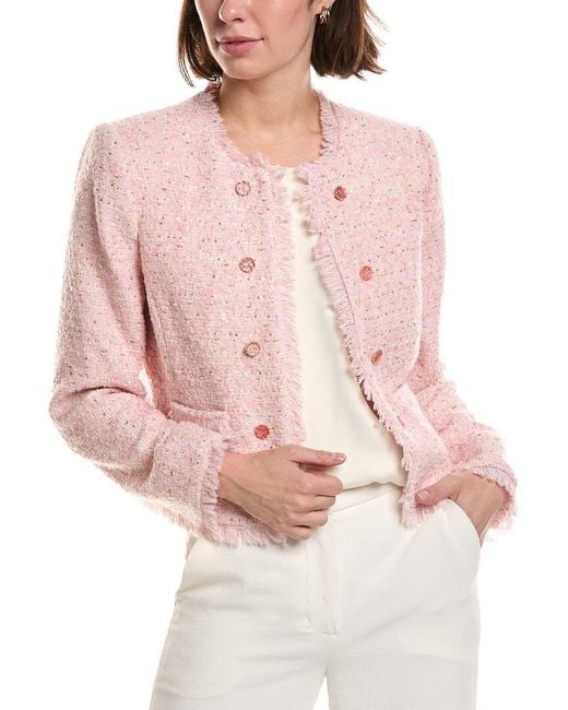 Tahari Pink Crop Jacket