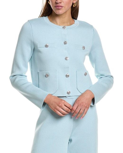 Endless Rose Blue Knit Long Sleeve Cardigan