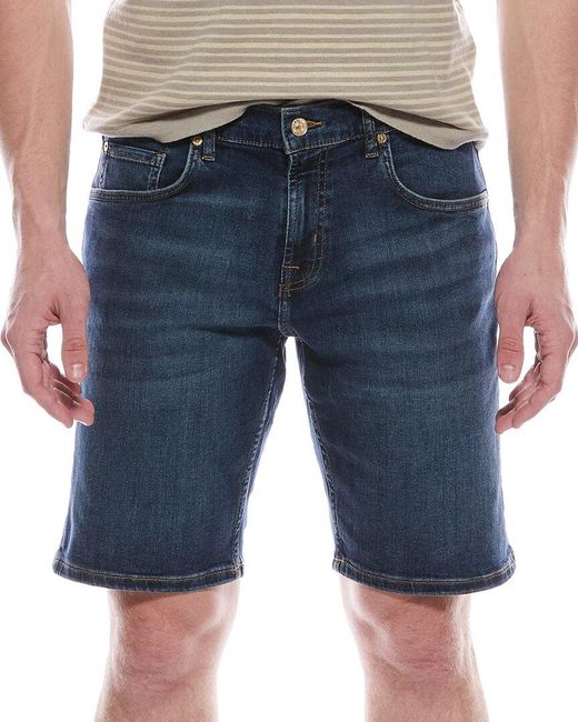7 For All Mankind Blue Lorain Short
