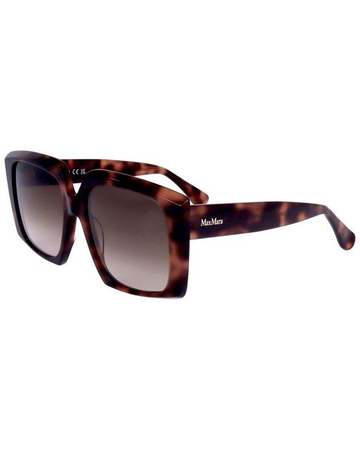 Max Mara Brown 56Mm Sunglasses