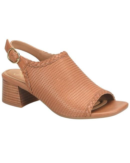 Söfft Brown Lois Leather Heeled Sandal