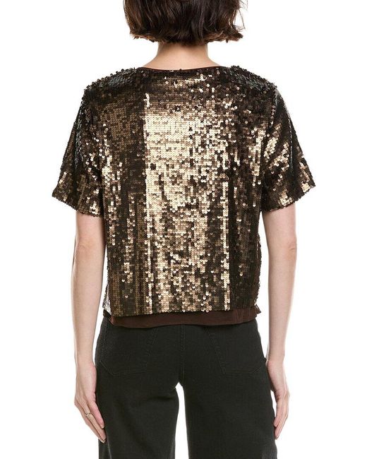 Rag & Bone Black Lucy Sequin T-Shirt